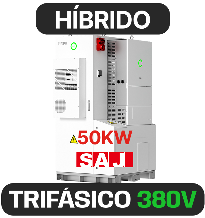 INVERSOR SAJ TRIFASICO HIBRIDO 50kW-CH2 380V 6MPPT - BESS