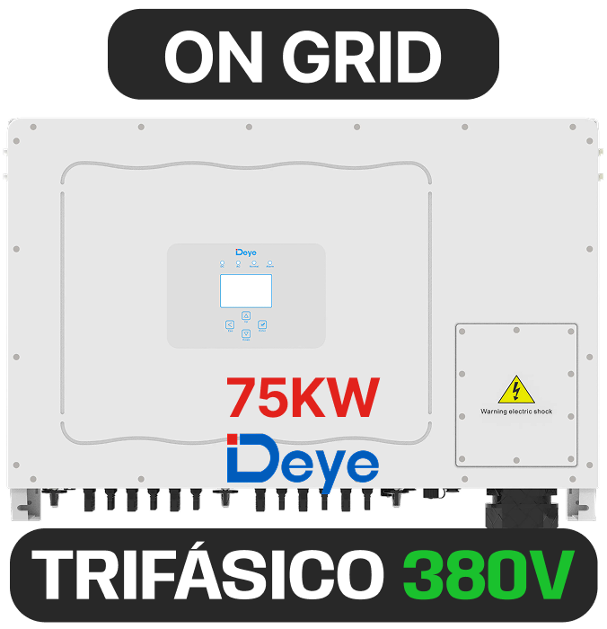 INVERSOR DEYE AFCI 75KW ON GRID 380V 4MPPT