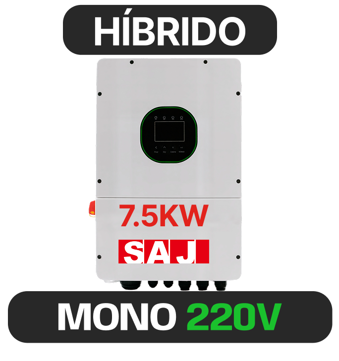 INVERSOR SAJ MONO HIBRIDO 7.5KW-H2 220V 2MPPT