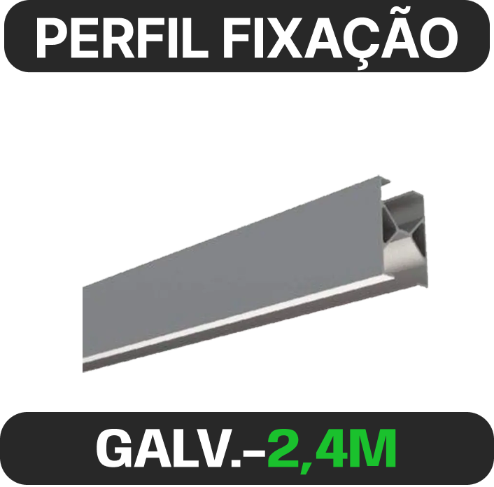 PERFIL FIXAÇÃO MODULO 2,40MT FIBROCIMENTO/CERAMICA