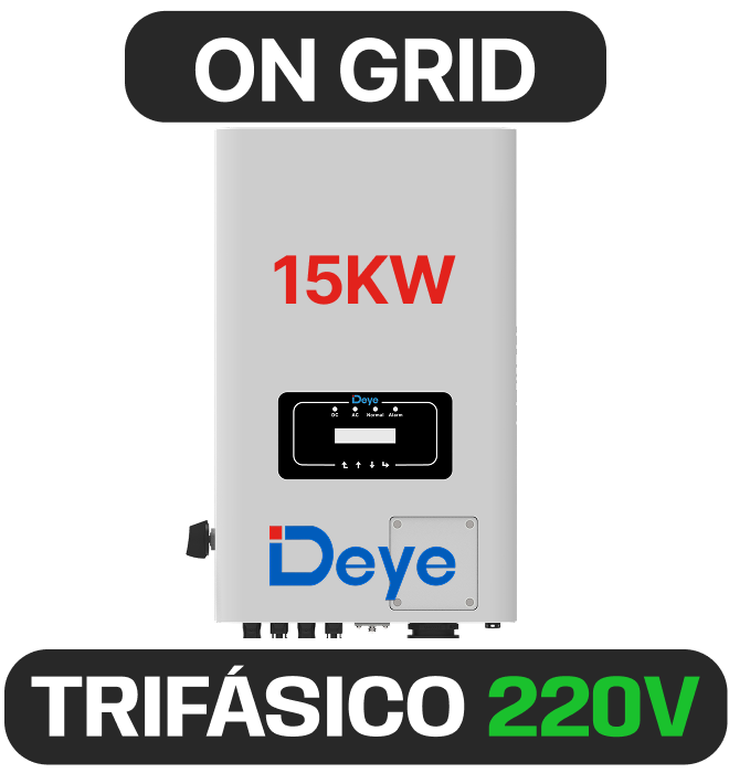 INVERSOR DEYE AFCI 15KW ON GRID 220V 2MPPT