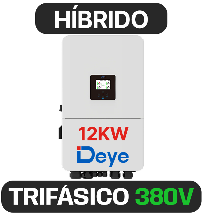 INVERSOR DEYE TRIF HIBRIDO 12KW 380V 2MPPT