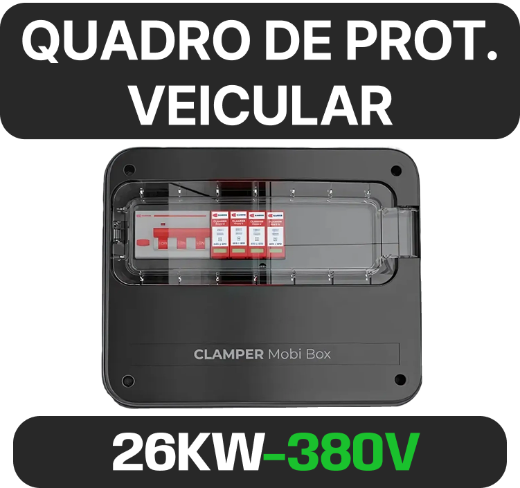 QUADRO DE PROTEÇÃO PARA CARREGADORES VEICULARES - MOBI BOX CLAMPER 26KW 380V