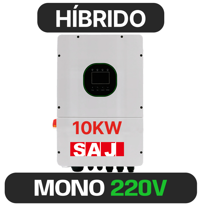 INVERSOR SAJ MONO HIBRIDO 10KW-H2 220V 2MPPT