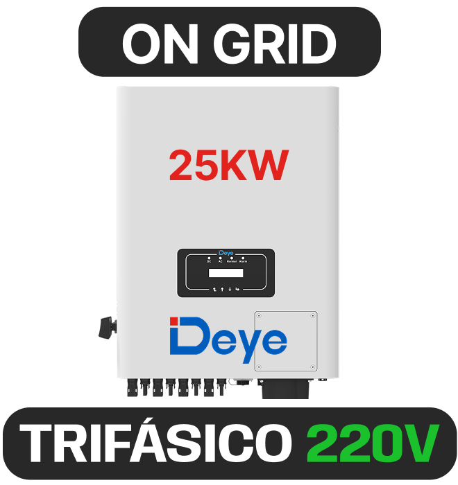INVERSOR DEYE AFCI 25KW ON GRID 220V 3MPPT