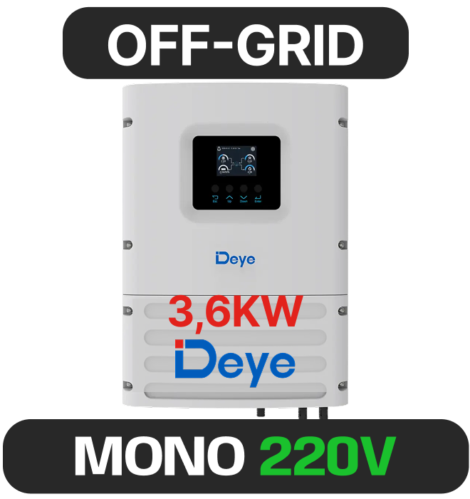 INVERSOR DEYE OFF-GRID 3,6KW 220V 2MPPT