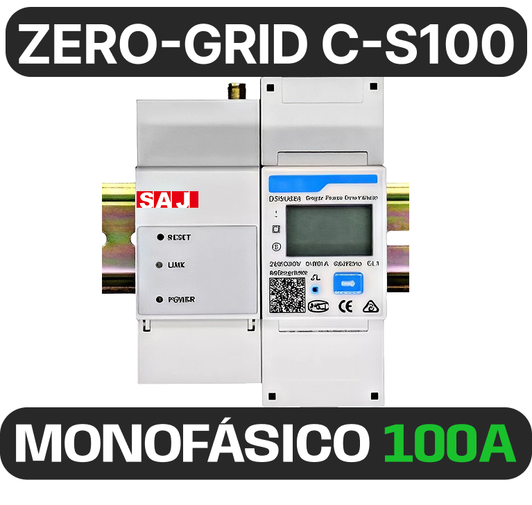 MONITORAMENTO E CONTROLE ZERO-GRID (ZERO-EXPORT) SAJ SEC-C-S100 MONOFÁSICO 100A