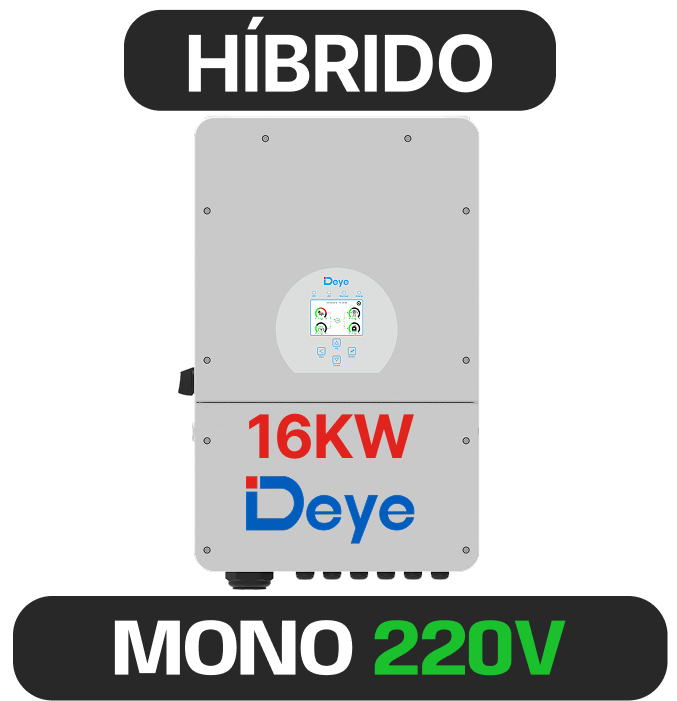 INVERSOR DEYE MONO HIBRIDO 16K 220V 2MPPT