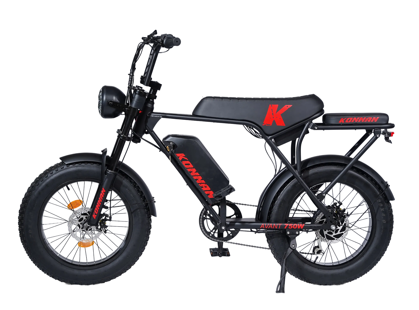 BICICLETA ELETRICA AVANT 750W PRETO/VERMELHO BATERIA DE LITIO 48V MARCA KONNAN - LE-122