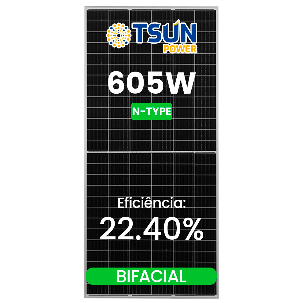MODULO 605W N-TYPE TSUN BIFACIAL 30MM
