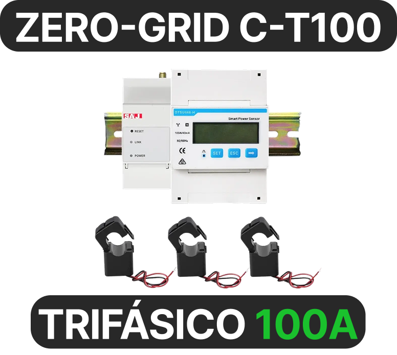 MONITORAMENTO E CONTROLE ZERO-GRID (ZERO-EXPORT) SAJ SEC-C-T100 TRIFÁSICO 100A