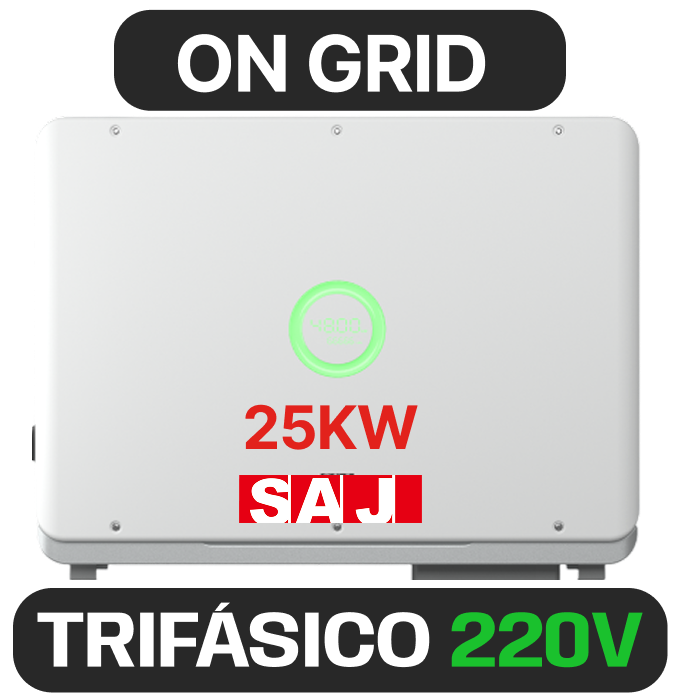 INVERSOR SAJ TRIFÁSICO AFCI 25KW-R6-ON GRID 220V T4