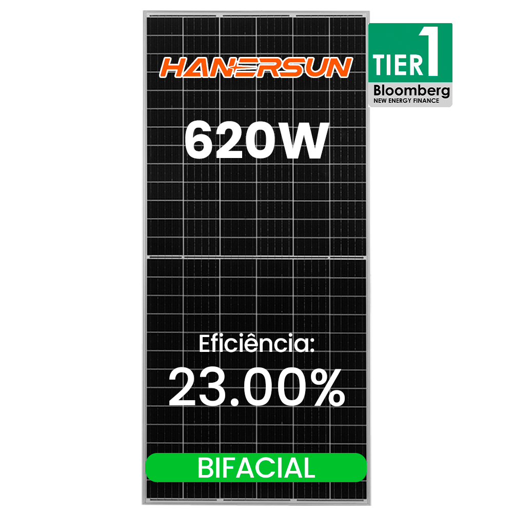 MODULO 620W HANERSUN BIFACIAL 30MM TIER1