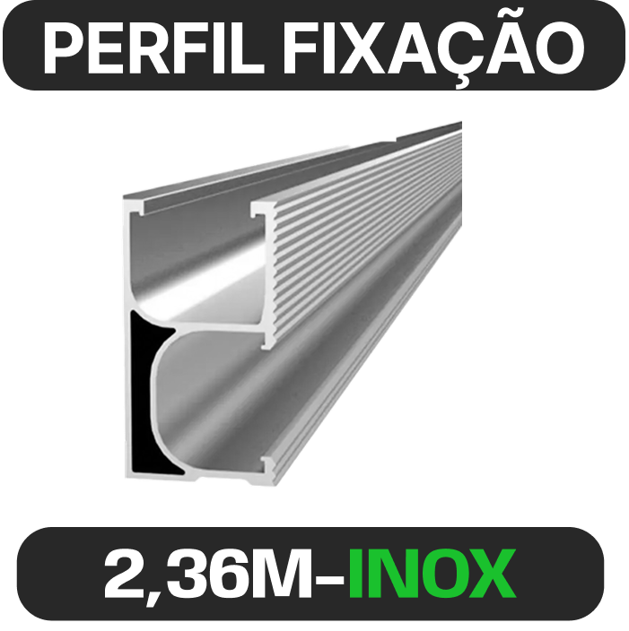 PERFIL FIXAÇAO MODULO SOLAR ALUMINIO 27,8MMX45MMX2.36M